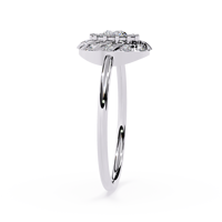 Bague halo en diamant de culture, plaqué or 14 carats, taille ovale, bijoux de fiançailles et de mariage pour femmes