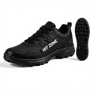 Calzado de críquet Hit Zone con tacos de goma, parte superior ligera y transpirable, calzado deportivo para jugadores de críquet, alto rendimiento en césped artificial. - Product Image 1