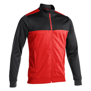 Men's Red Black Full Zip Track <b>Jacket</b> – Athletic Sports Training Wear - Product Image 1