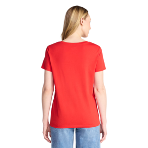 Oversize Summer Season Stylish V Neck Solid Color <b>Women's</b> T Shirt Fashionable Latest Custom Design Pink Color <b>Womens</b> T Shirt - Product Image 6