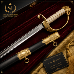 Espadas Metálicas Ceremoniales Tipo Armadura, Elegantes Artesanías Metálicas Coleccionables, Espada de Desfile para Cadetes Escolares, Espada de Guardia de Honor Universitaria - Product Image 6