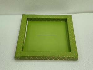 ถาดไม้พิมพ์ลาย MDF ถาดเสิร์ฟไม้รูปวงรีถาดพิมพ์ลายเคลือบไม้สำหรับบ้านห้องครัว - Product Image 4