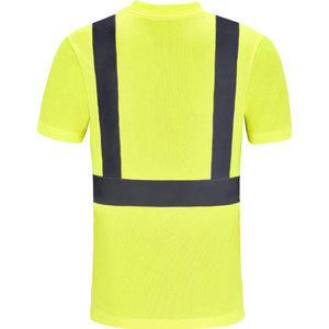 T-shirt de sécurité haute visibilité Econex Sports pour homme, en polyester bleu, réfléchissant, respirant, séchage rapide, anti-plis, pour le travail - Product Image 3