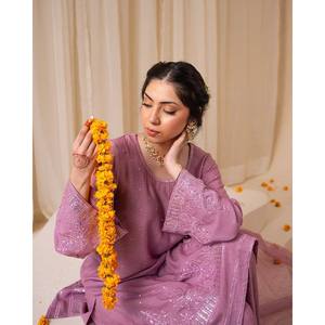ชุดแต่งกายสำหรับงานปาร์ตี้ที่สวยงามของผู้หญิงชุดบนสุดล่างและชุด dupatta - Product Image 5
