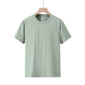 China Bangladesh factory price Trendy Brand Inner Wear 230g Heavyweight Couple Pure Cotton Multi-Color Loose Half-Sleeve T shirt - Product Image 4