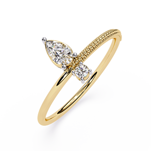 Anillo Solitario de Diamante Cultivado en Laboratorio, Corte Redondo Refinado, en Oro de 10K, Certificado IGI, Anillo Elegante para un Estilo Romántico Moderno - Product Image 2