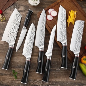 Custom Handmade Seven-Piece Chef <b>Set</b> Damascus Steel Blades 3.9in Blade Length Straight Edge Ambidextrous <b>Sharp</b> Durable Wooden - Product Image 6