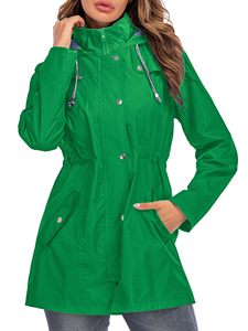 Chaqueta Impermeable con Capucha para Hombre, Diseño Color Block, Corte Regular, Poliéster, Estilo Casual para Otoño, Uso en Exteriores, con Cierre de Cremallera - Product Image 5