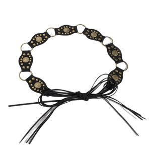 Ceinture vintage en cuir PU à rivets avec boucle ardillon en alliage, large et réglable, pour jeans, robes et tenues décontractées - Product Image 3