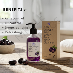 Gel Nettoyant Anti-Acné à l'Acide Salicylique 0,5% et à la Glycérine de Jamun pour le Contrôle du Sébum, Adapté à Tous Types de Peaux, OEM - Product Image 3