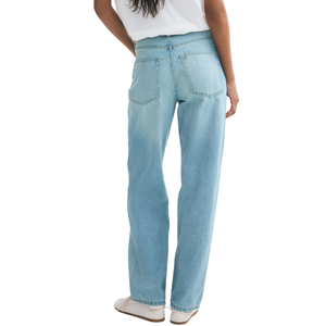 Jeans droits taille haute pour femmes, pantalon en denim classique, pantalon décontracté tendance, coupe confortable, OEM ODM, vente en gros - Product Image 2