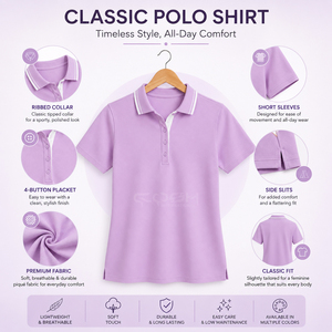 Polo Personalizado para Mujer, 100% Poliéster, Secado Rápido, Camiseta Polo de Golf de Manga Corta, Transpirable, Absorbe la Humedad, Uniforme - Product Image 6