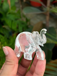 Estatua de Elefante de Cuarzo Transparente Tallada a Mano, Figura de Animal de la Suerte, Feng Shui, REIKI, OEM, ODM, Venta al Por Mayor - Product Image 2