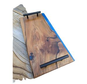 Vente chaude À La Main En Bois Servant Plateau En Résine Époxy Alimentaire & Boisson Plateau De Service À La Maison Hôtel Utilisation ou Comme Cadeau But Plateau En Résine - Product Image 5