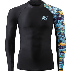 Tactical Style Men's Breathable Printing Rash Guard for Adults-Outdoor Training Tear Resistant Lightweight Soft Fabric - Product Image 1