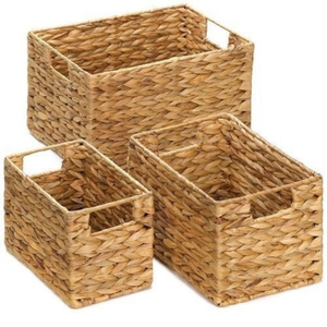Panier en jacinthe d'eau tissé naturel fournisseur de gros bac de rangement écologique fait à la main durable léger Vietnam - Product Image 3