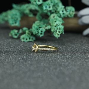 Anillo Infinity de Moissanita, Plata 925, Chapado en Oro, Anillo Pavé, Joyería Minimalista para Mujer - Product Image 5