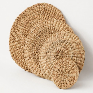 Sets de table en jacinthe tissés à la main pour mariages, hôtels et restaurants, sets de table écologiques - Product Image 4