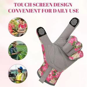 Gants pour femmes résistants aux éclairs, anti-crevaison, anti-vibration, imperméables, en cuir, compatibles avec les écrans tactiles, protection UV, avec cordon de serrage - Product Image 2