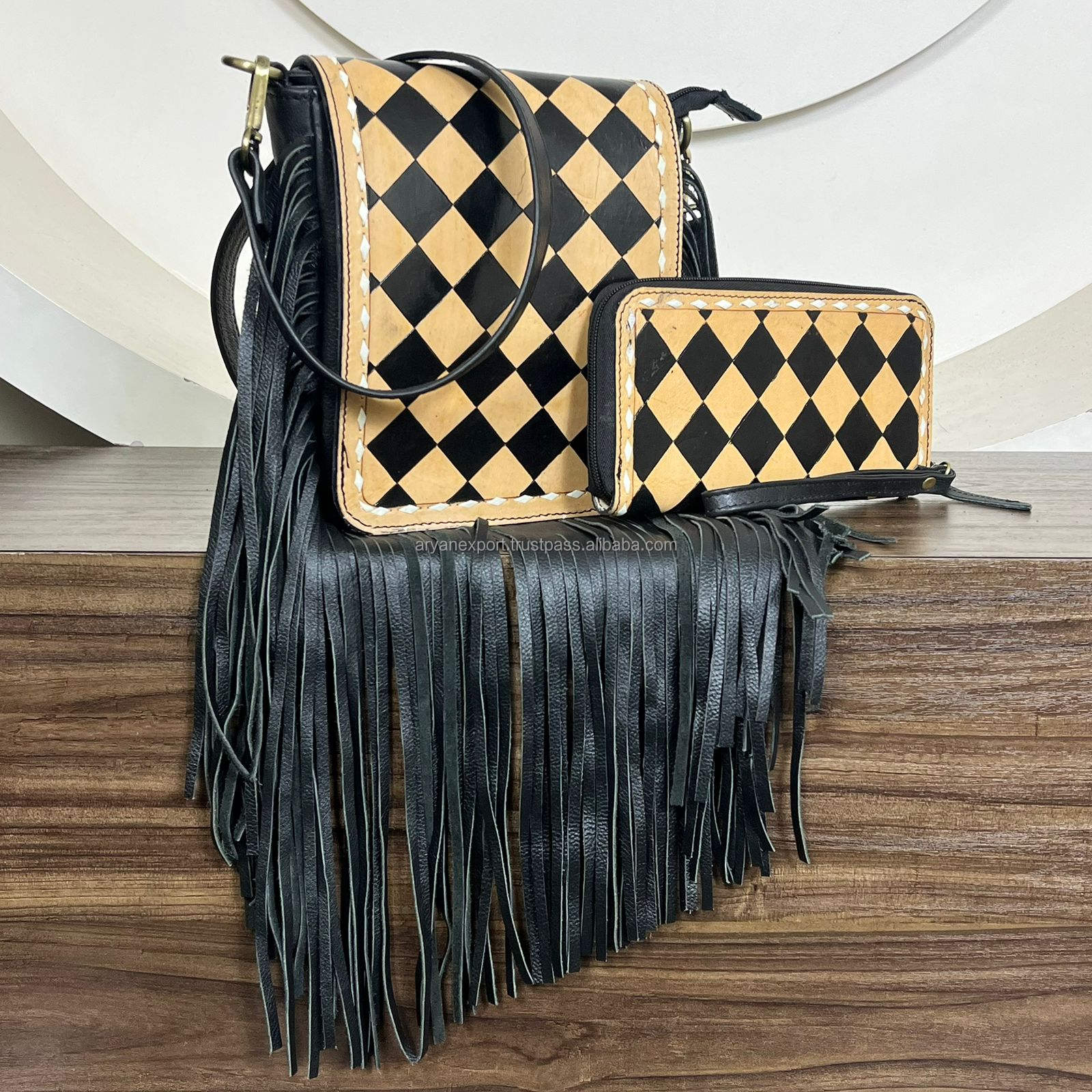 Black & Tan Checkered