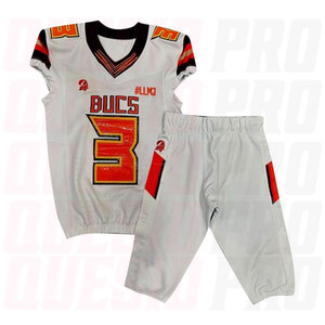 Uniforme de football américain personnalisé d'usine : Maillot et pantalon en sergé respirant, séchage rapide, polyester anti-plis - Product Image 3