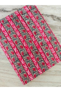 Tela de algodón estampada a mano con motivos florales, elegante, ecológica, reutilizable, personalizada, proveedor de tela estampada a mano para pedidos al por mayor. - Product Image 4
