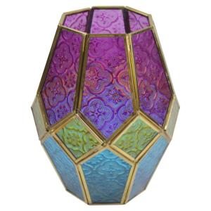 โคมไฟดีไซน์โมร็อกโกสีสันสดใส ทาสีอย่างประณีต วัสดุคุณภาพสูง ใช้เป็นภาชนะใส่เทียนสำหรับตกแต่งภายในบ้านในงานเทศกาลและงานอีเว้นท์ต่างๆ - Product Image 2