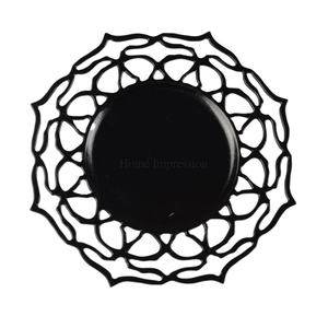 Enduit de poudre de couleur noire de haute qualité, moderne, créatif et attrayant, pièce maîtresse de table de créateur, plaque de chargeur - Product Image 1