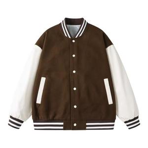 Custom Letterman Bomber Baseball Wool Body Leather Sleeve Varsity Jackets for Men with chenille embroidery patch logo unisex - Product Image 5