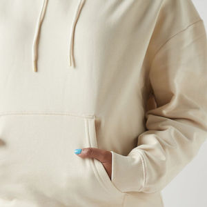 Sweat à capuche pour femme grande taille avec logo personnalisé, respirant, décontracté, coupe ample, haute qualité 440g, prix abordable - Product Image 6