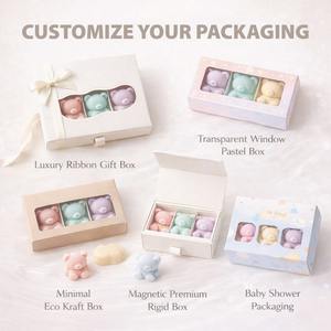 Jabón Artesanal 100% Natural, Orgánico, Puro, a Base de Hierbas, en Forma de Oso de Peluche, Jabón en Barra para Blanquear la Piel, Hidratante, Jabón de Baño para Niños, Regalos - Product Image 4