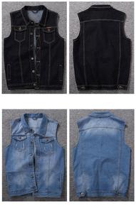 เสื้อกั๊กยีนส์เดนิมหลายกระเป๋า สไตล์วินเทจ สำหรับฤดูใบไม้ผลิ เหมาะสำหรับกิจกรรมกลางแจ้งและงานช่าง - Product Image 5
