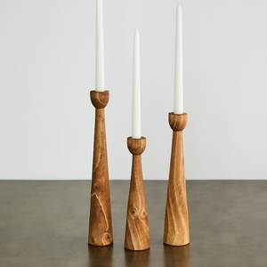 Handcrafted Wooden <b>Candle</b> <b>Holder</b> Set of 3 Minimalist Wooden <b>Candle</b> Stand Rustic Tabletop Wooden <b>Candle</b> <b>Holder</b> - Product Image 4
