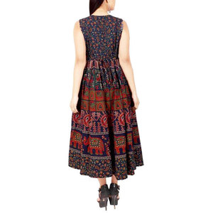 Women Printed Frock Stylish Printed Ladies Long <b>Dress</b> Floral Pattern Soft Fabric Comfortable Casual Fashion Wear - Product Image 2