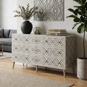 Commode artisanale en os incrusté, au design artistique unique et solution de rangement de grande capacité - Product Image 2
