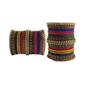 Ensemble de bracelets de mariage islamiques tendance et luxueux, ornés de pierres, couleur or, bijoux traditionnels pour femmes - Product Image 4