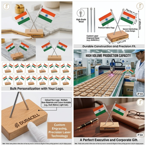 Tablero de Escritorio de Madera Sólida Premium para Productos de Oficina Promocionales con Impresión Personalizada para Acción de Gracias y Navidad - Product Image 2