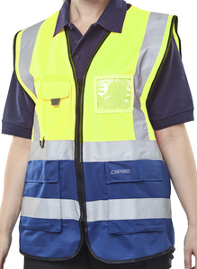 Hi-Vis Two Tone Safety Vest Reflective High Visibility Workwear Vest Custom Logo Polyester Safety Clothing for Worker - Product Image 5