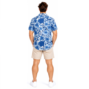 Mens Coastal Lifestyle <b>Shirt</b> Custom Printed Premium <b>Resort</b> Wear Lightweight Summer Travel Clothing Collection Beach <b>Shirts</b> - Product Image 4
