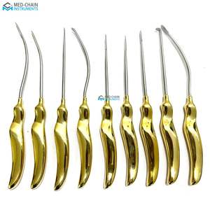 Ensemble de 9 instruments de chirurgie plastique en acier inoxydable pour lifting endoscopique et dissection frontale, certifiés CE ISO - Product Image 1