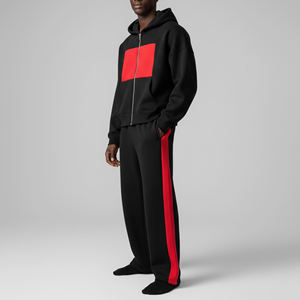 Survêtement unisexe mi-lourd 100 % coton à capuche imprimé pour homme, qualité supérieure, logo brodé personnalisé, coupe oversize confortable - Product Image 6