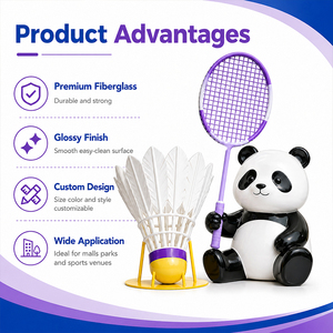 Estatua <span class=keywords><strong>de</strong></span> <span class=keywords><strong>Panda</strong></span> <span class=keywords><strong>de</strong></span> Tamaño Real en Fibra <span class=keywords><strong>de</strong></span> Vidrio, Escultura <span class=keywords><strong>de</strong></span> FRP para Decoración Comercial en Exteriores - Product Image 2