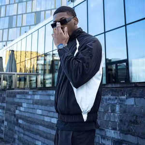 High Quality Custom Logo Men Streetwear Two Piece Windbreaker Tracksuit Set Fashion Sportswear Casual <b>Jogging</b> <b>Suit</b> for Men - Product Image 2