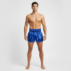 Pantalones cortos de boxeo Muay Thai Unisex personalizados 100% poliéster ropa deportiva para adultos OEM ropa de artes marciales pantalones cortos Muay Thai - Product Image 3