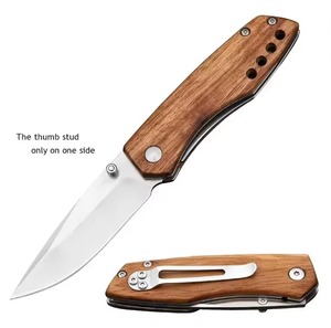 Couteau de poche pliant en acier Damas, professionnel, pour le camping en plein air, manche en bois, nouveau design 2026, couteaux de poche en vente - Product Image 6