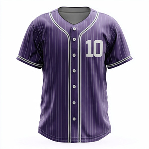 Chemises de baseball pour hommes, coupe moderne, sublimation personnalisée, multicolores, maillots professionnels pour équipes et clubs / rayures sportives pour équipes et clubs masculins - Product Image 2