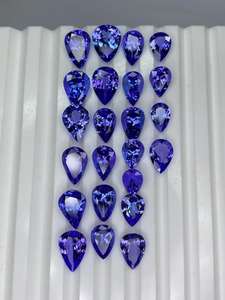 แทนซาไนต์ธรรมชาติทรงลูกแพร์ หินสีน้ำเงินเจียระไน ขนาด 6x4 มม. 7x5 มม. 6x8 มม. สำหรับทำเครื่องประดับ - Product Image 6