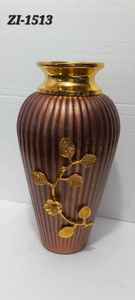 Jarrón de Flores de Latón Hecho a Mano de Alta Calidad, Diseño Moderno con Acabado Plateado y Dorado, Diseño Cónico para Decoración de Mesa de Boda a Bajo Costo - Product Image 3
