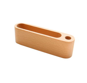 Porte-cartes de visite carré en bois U F INTERNATIONAL WCH-4, design moderne, fait main, longueur personnalisable 3x4 pouces - Product Image 4