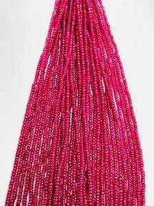 Natural <b>Ruby</b> beads <b>necklace</b> 16 lines 365 CTS perfect making and polishing premium red color excellent luster jewelry piece - Product Image 2